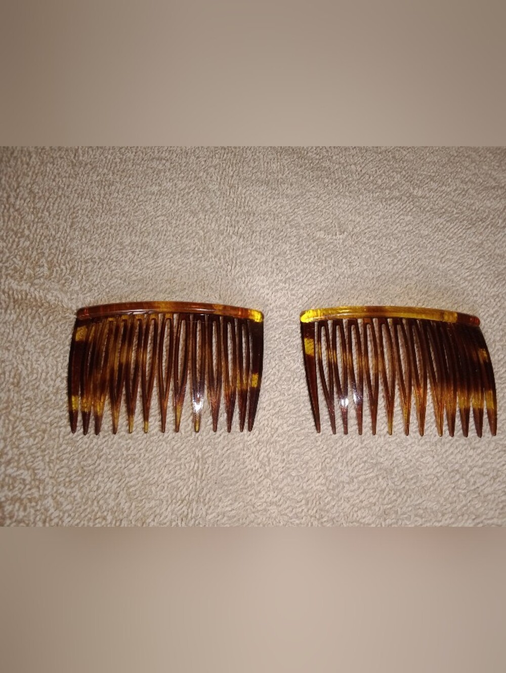 Vintage Goody Tortoise Shell Hair Combs Set of 2